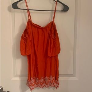 Old Navy red off the shoulder top
